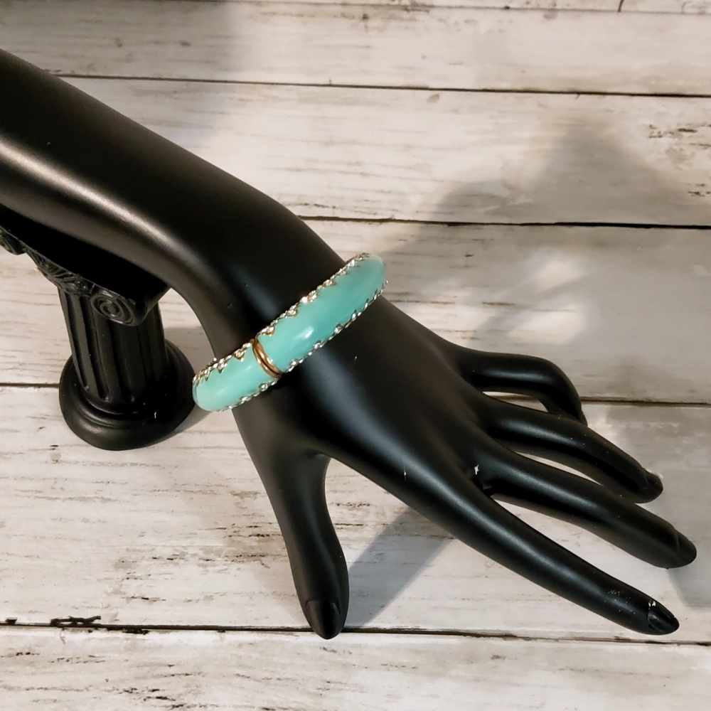Turquoise and Rhinestone Bracelet
